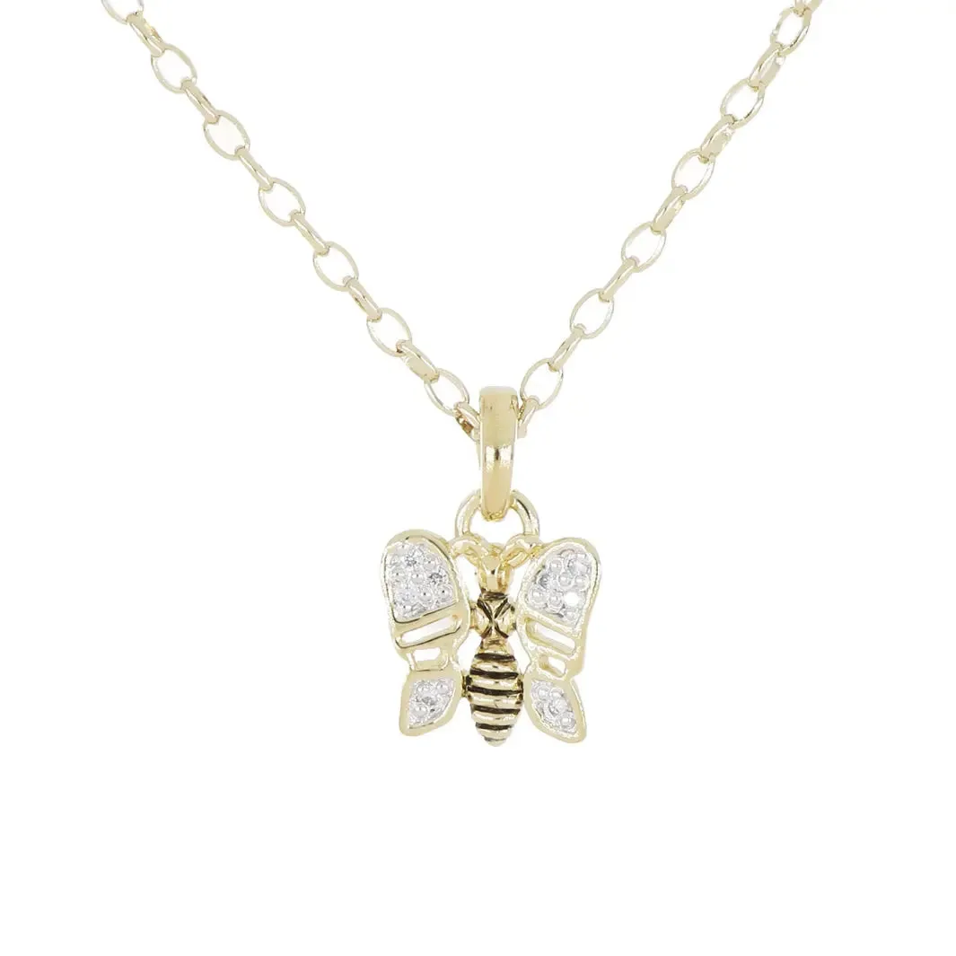 20th Anniversary Collection - Gold Butterfly Necklace