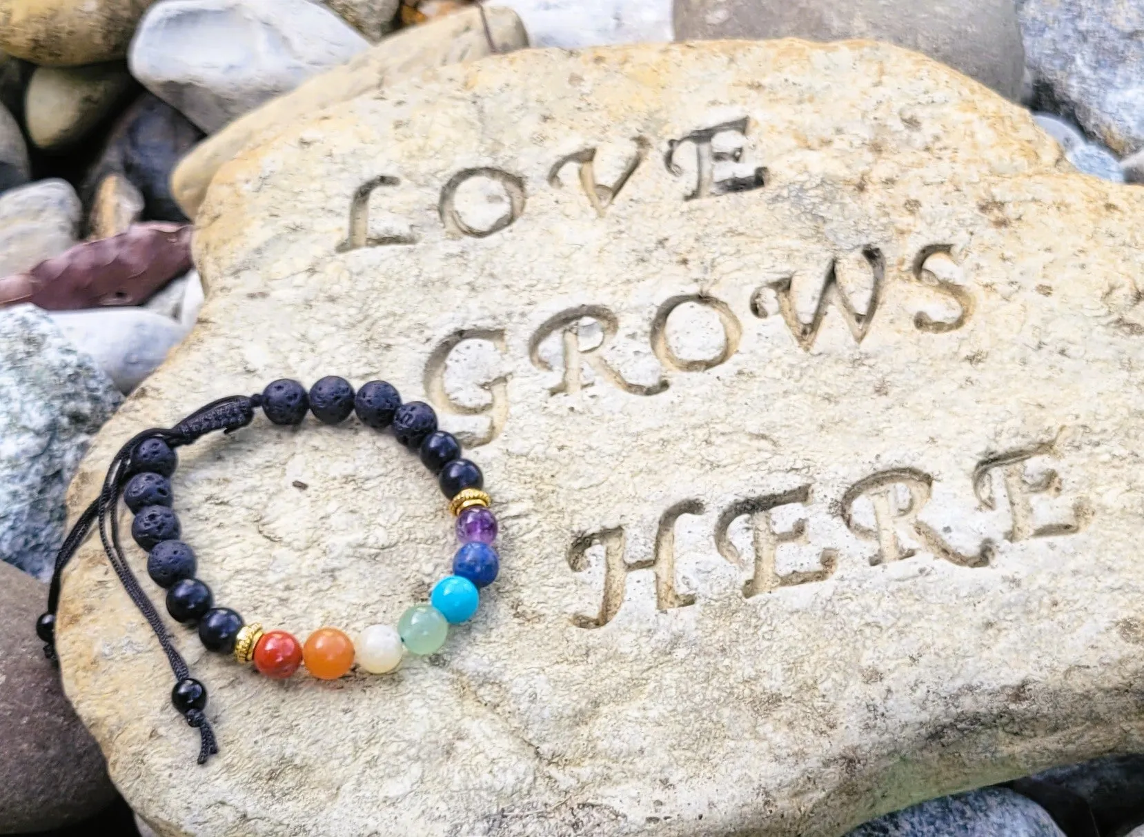 3-in1 Bracelet - Shungite EMF Protection, Aromatherapy, and Chakra