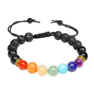 3-in1 Bracelet - Shungite EMF Protection, Aromatherapy, and Chakra