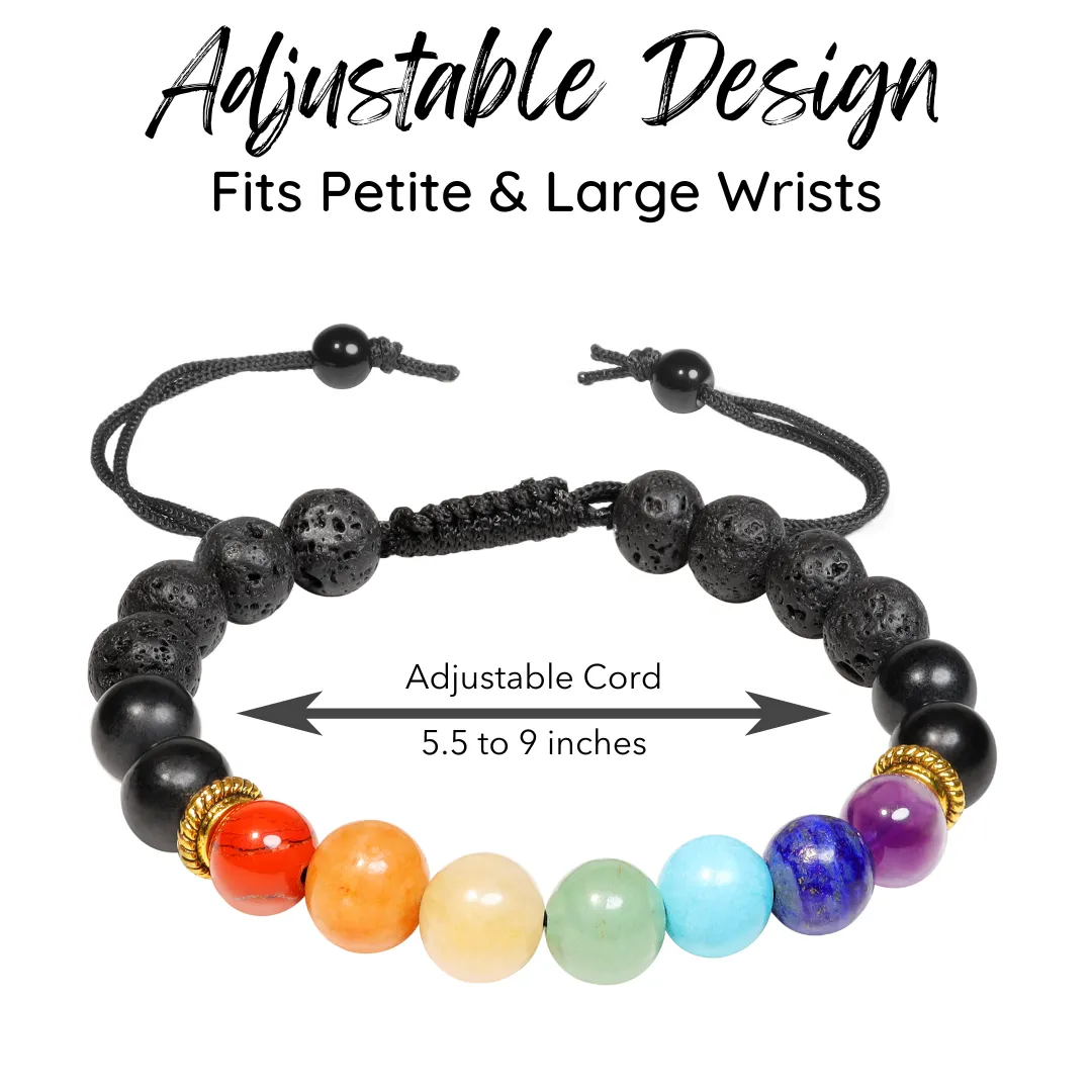 3-in1 Bracelet - Shungite EMF Protection, Aromatherapy, and Chakra