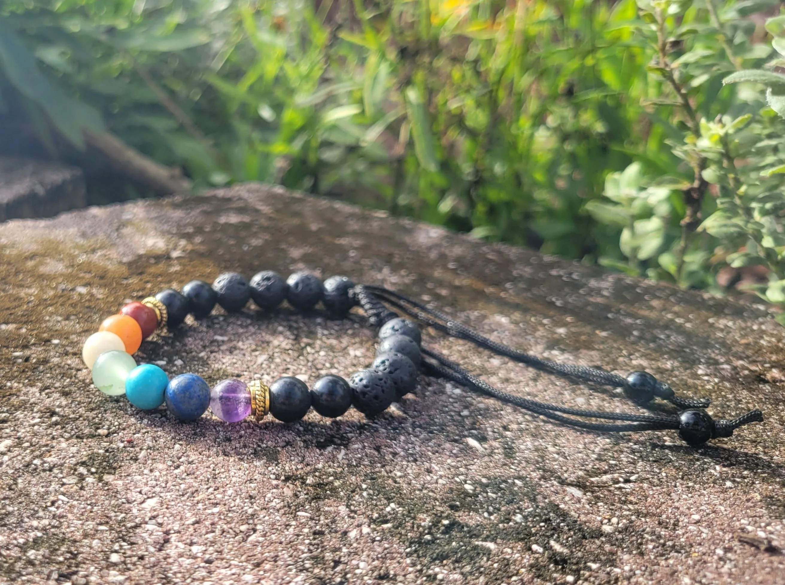 3-in1 Bracelet - Shungite EMF Protection, Aromatherapy, and Chakra