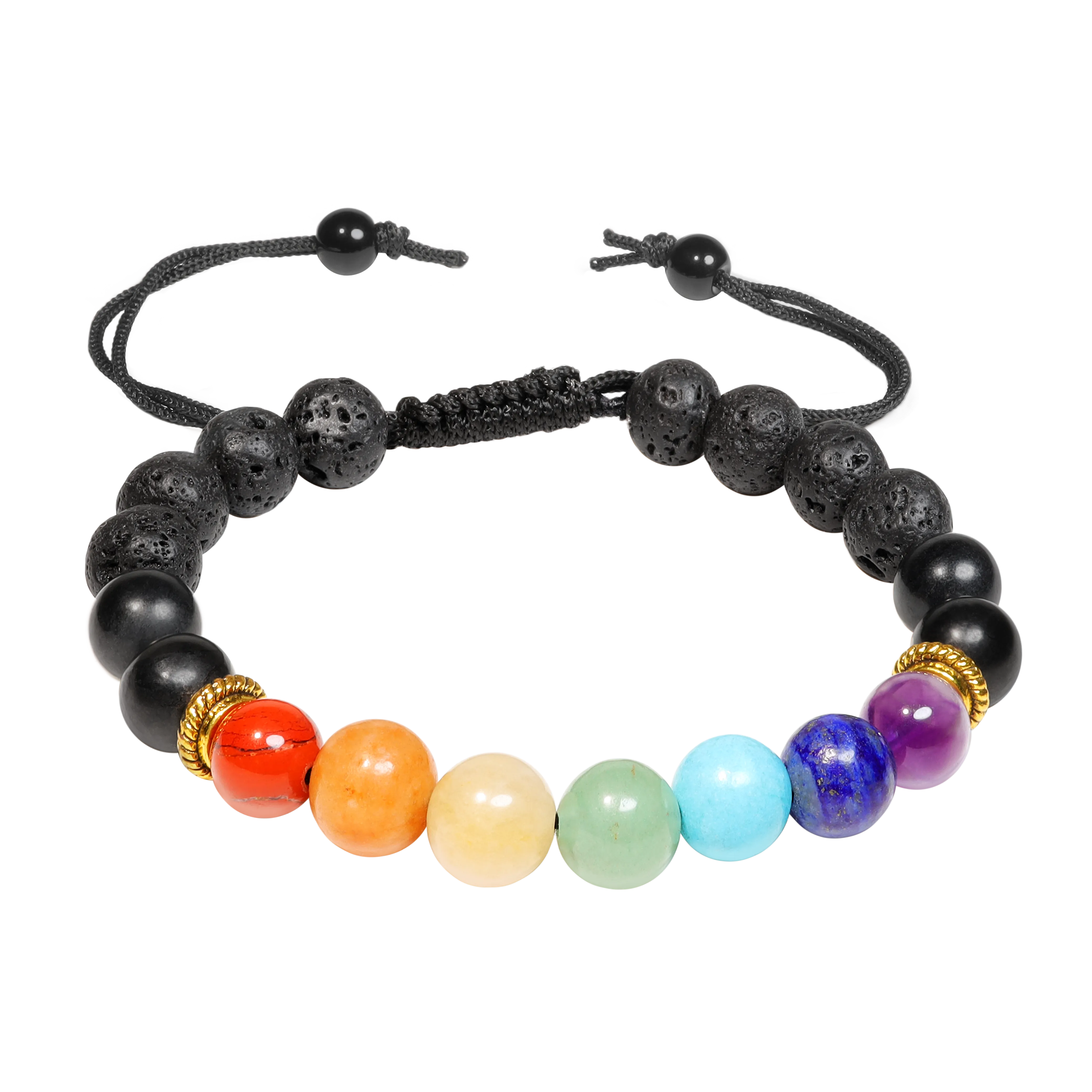 3-in1 Bracelet - Shungite EMF Protection, Aromatherapy, and Chakra