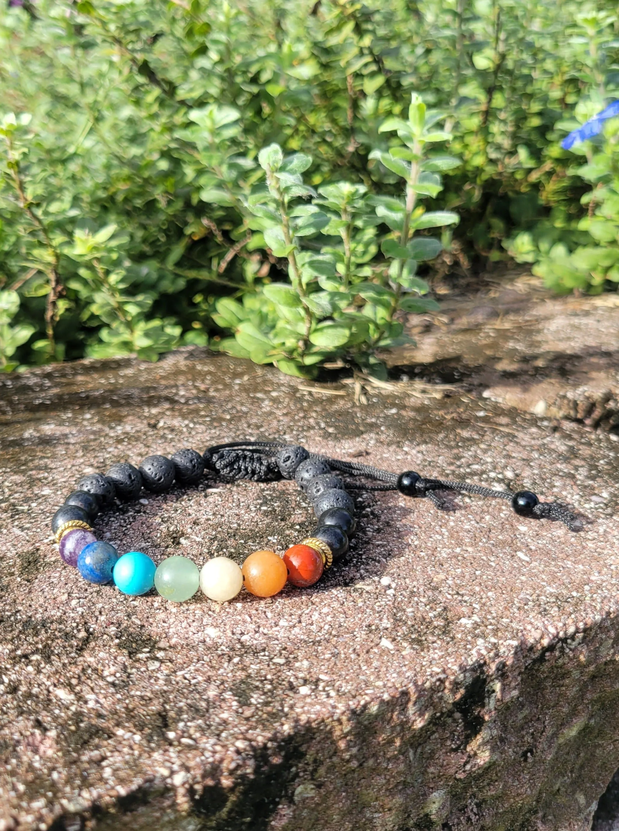 3-in1 Bracelet - Shungite EMF Protection, Aromatherapy, and Chakra
