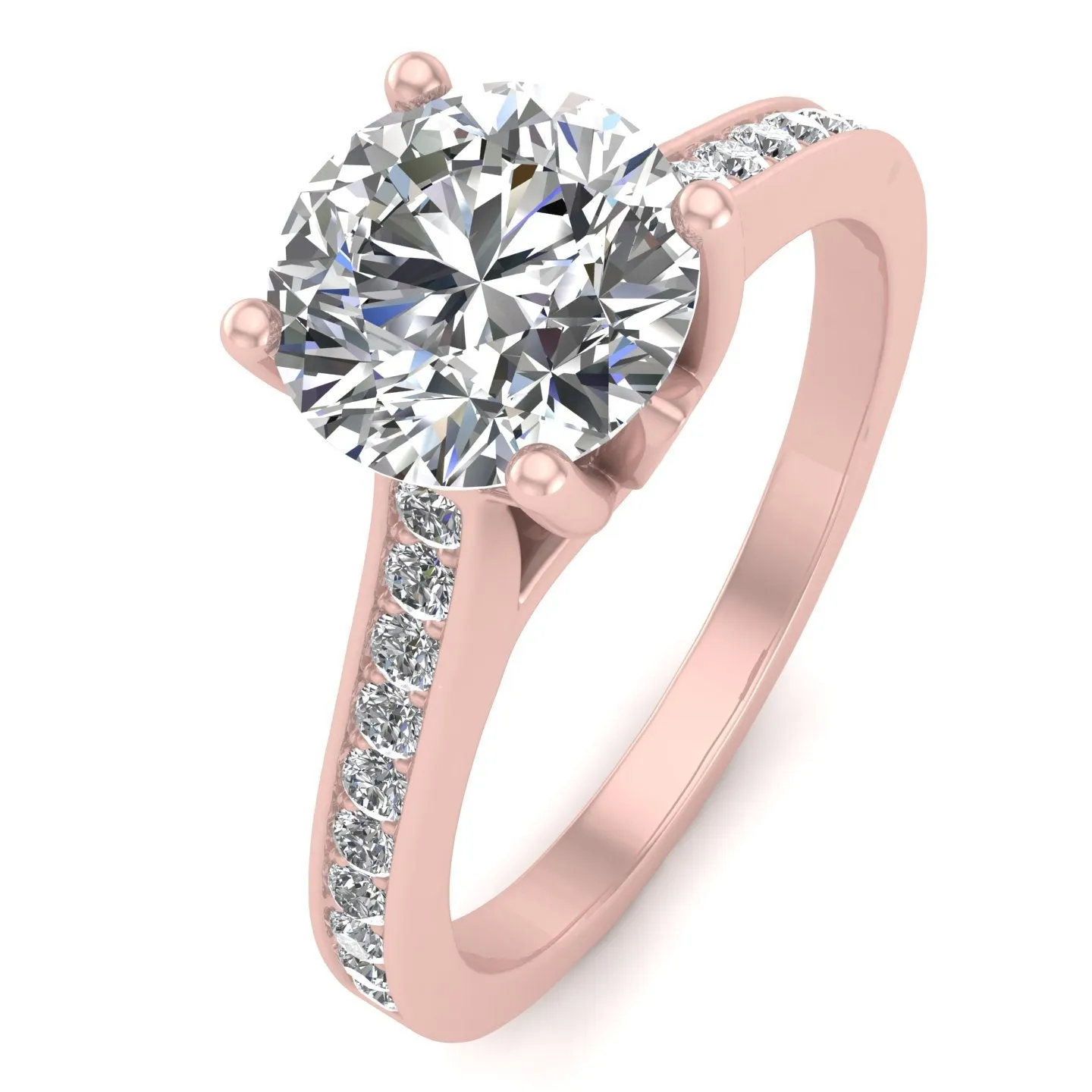3/4ctw Diamond Engagement Ring in 10k Roes Gold (K-L, I2-I3)