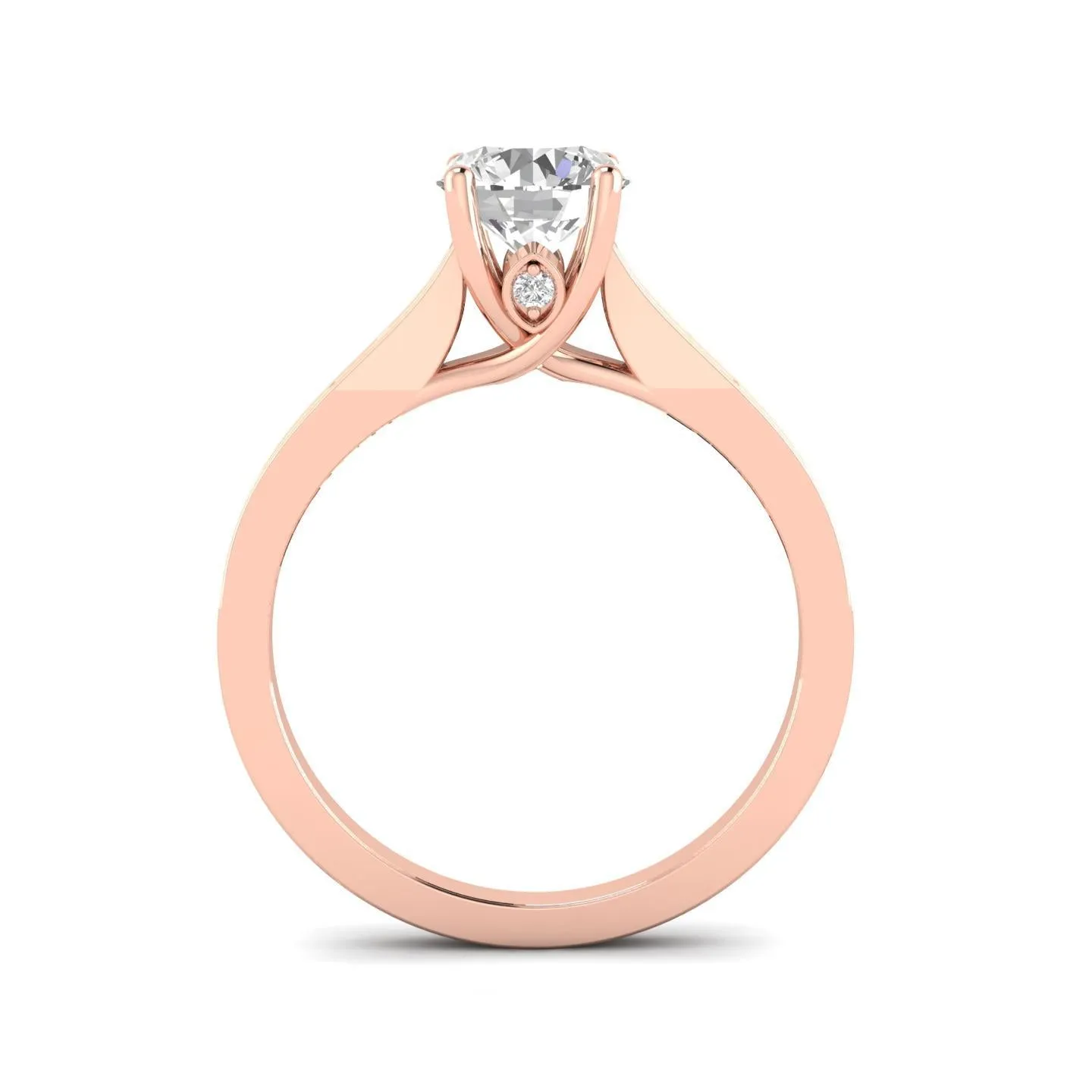 3/4ctw Diamond Engagement Ring in 10k Roes Gold (K-L, I2-I3)