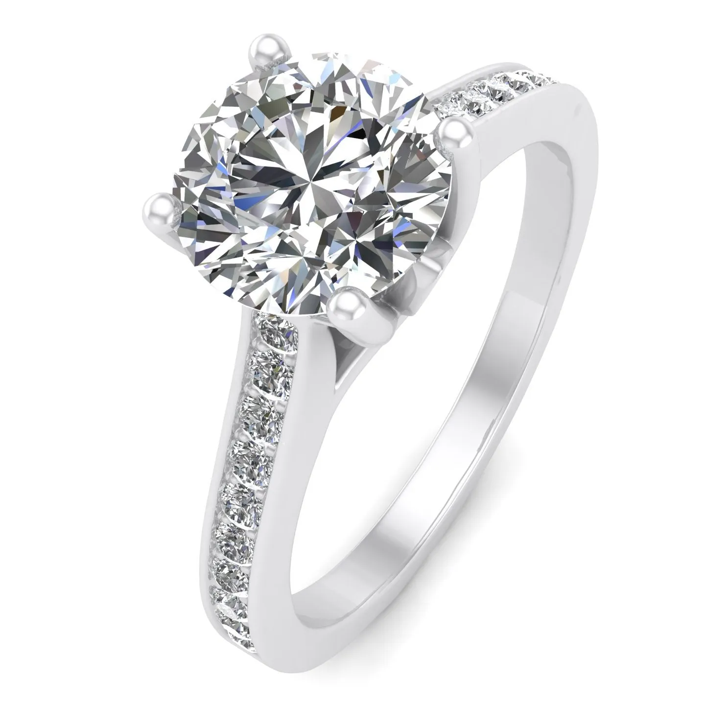 3/4ctw Diamond Engagement Ring in 10k  White Gold (J-K, I2-I3)