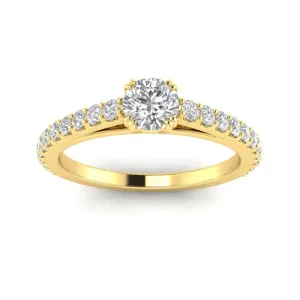 3/4ctw Diamond Engagement Ring in 10k Yellow Gold (J-K, I2-I3)