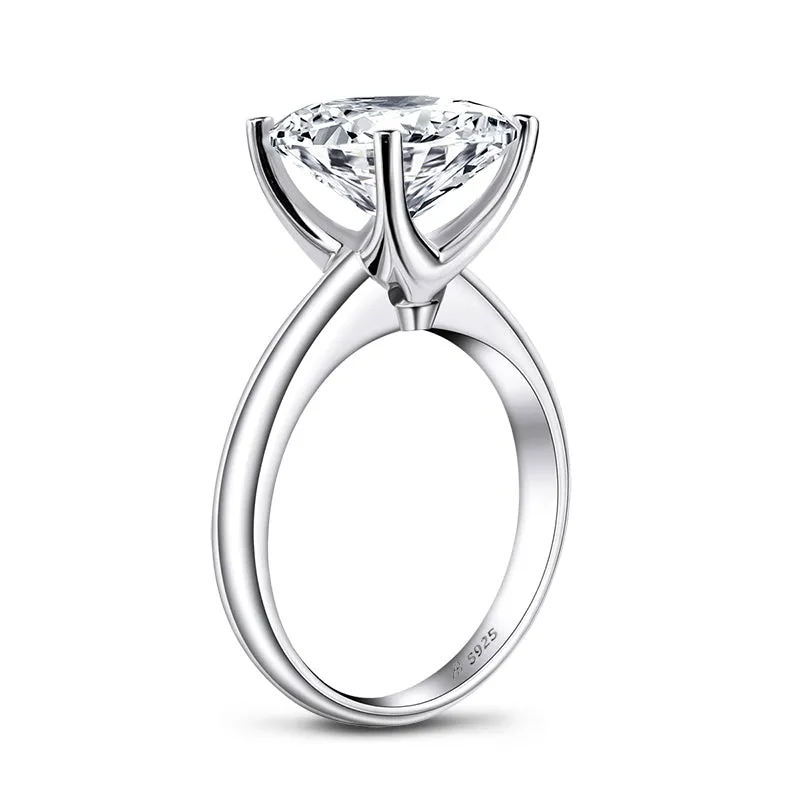3ct Round Moissanite Diamond Solitaire Ring