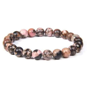 3Pcs/Set 8mm Natural Stone Unisex Jewelry Bracelet