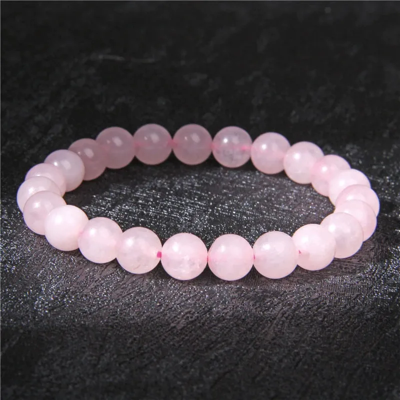 3Pcs/Set 8mm Natural Stone Unisex Jewelry Bracelet