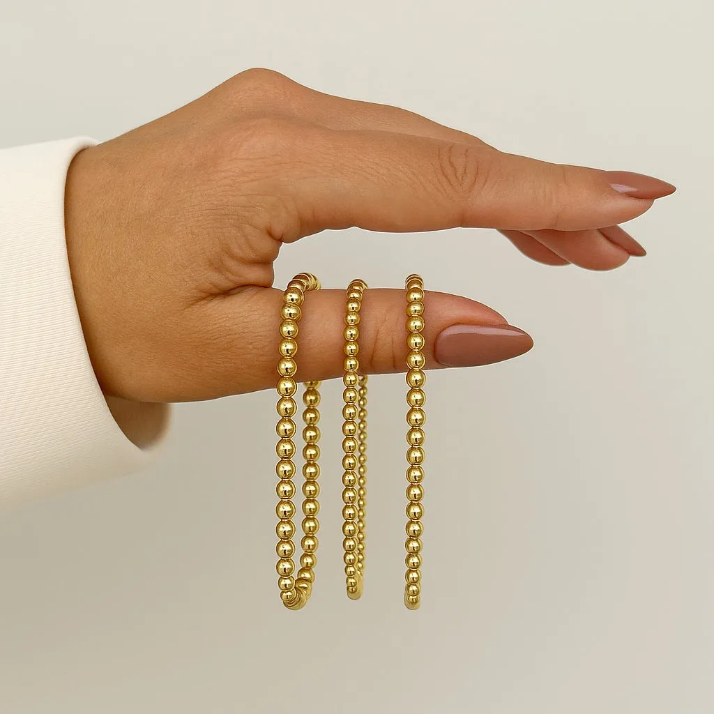 5MM Classic | Stretchy Anti-Tarnish Gold Filled Stackable Bracelet
