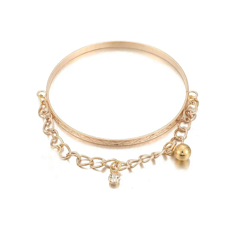6pcs/set Fashion Gold Color Beads Pearl Star Multilayer Beaded Bracelets Set for Women Charm Party Jewelry Gift