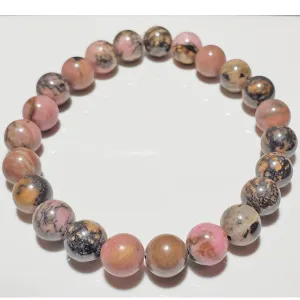 8mm Rhodonite Elastic Stretch Bracelet