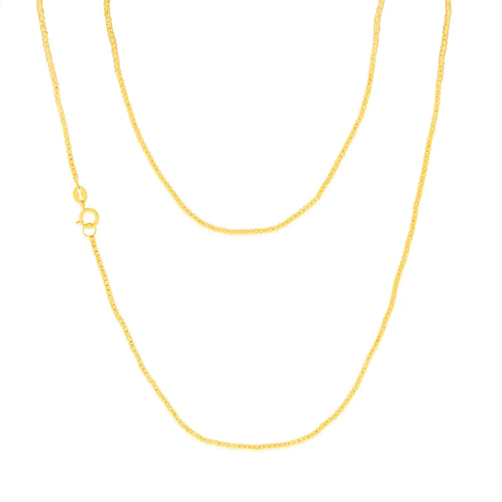 9ct Yellow Gold Fancy 45cm Chain