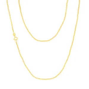 9ct Yellow Gold Fancy 45cm Chain