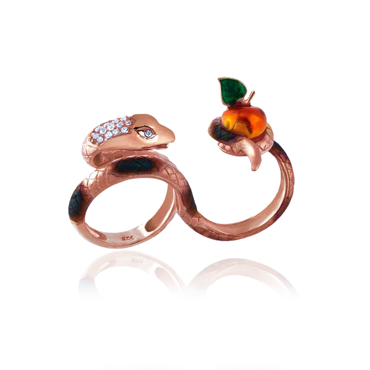 Adam & Eve Ember Snake Ring