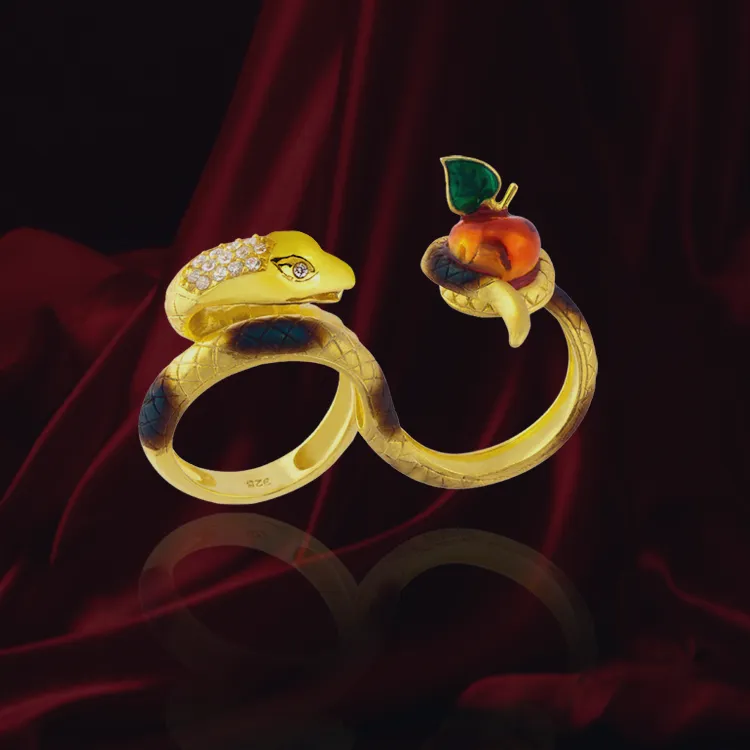 Adam & Eve Ember Snake Ring