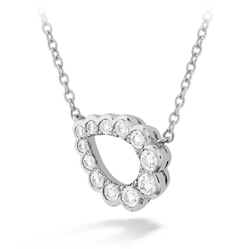 Aerial Regal Scroll Teardrop Necklace .30ctw