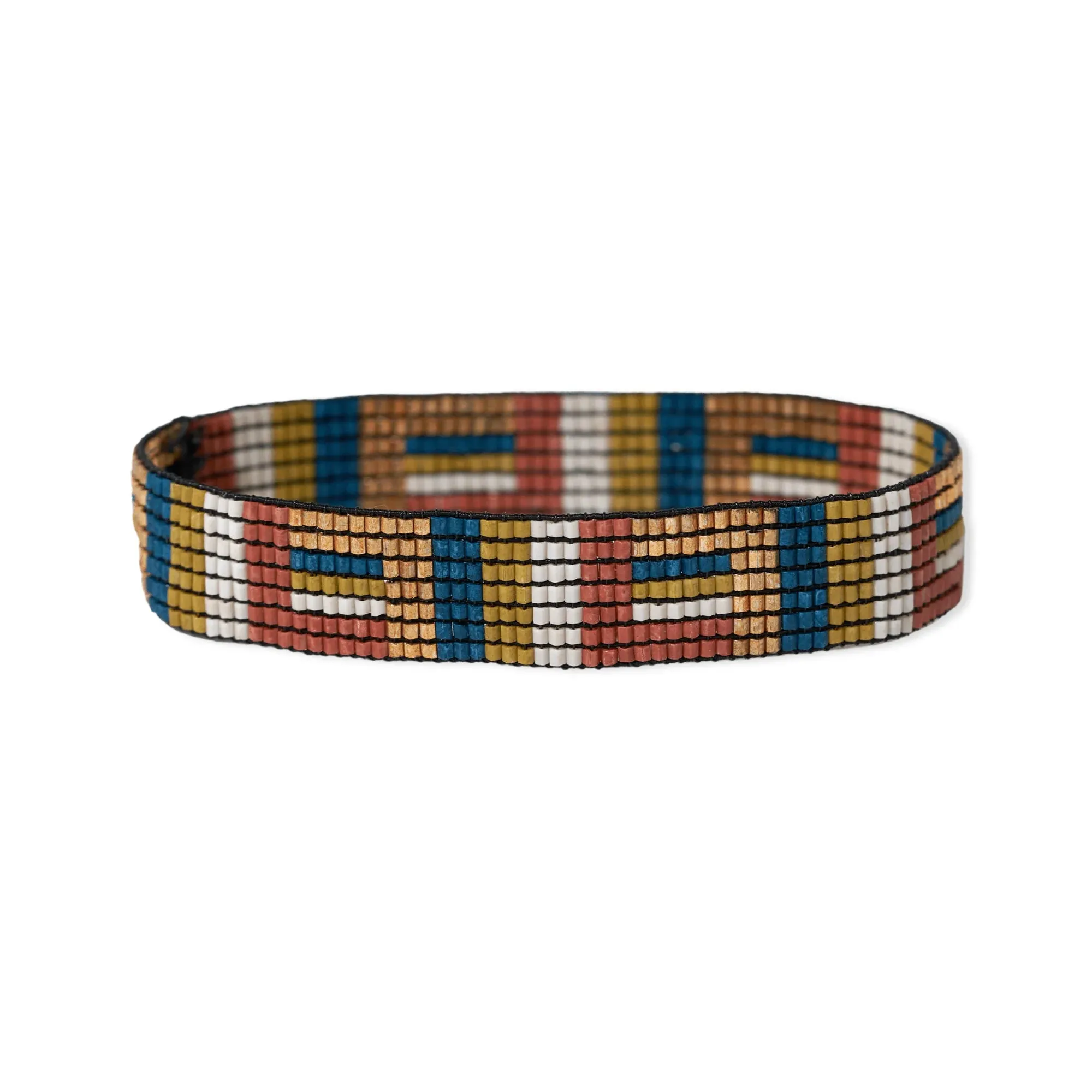 Alex Geo Stripe Beaded Stretch Bracelet