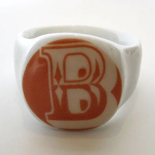 Alphabet Ceramic Napkin Rings