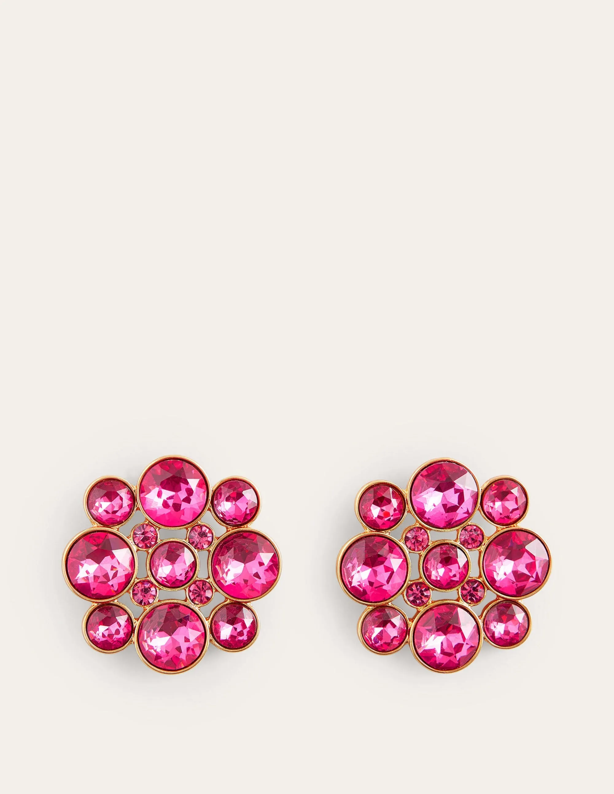 Andrea Jewel-Cluster Earrings-Pink