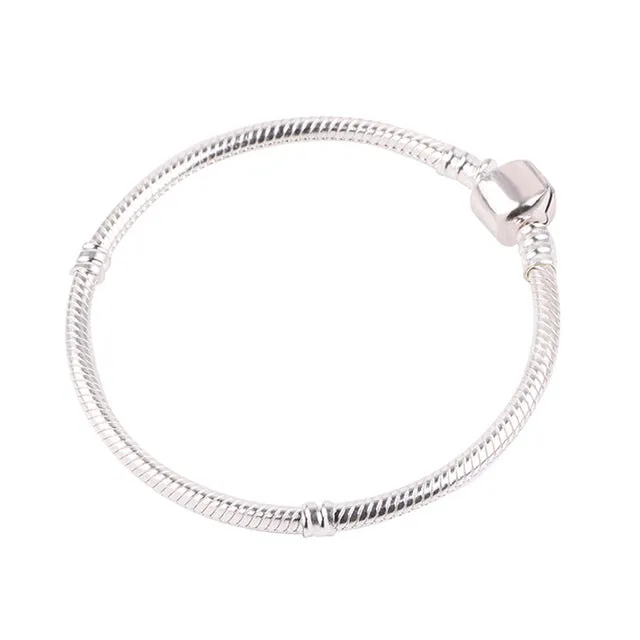 Animal Mickey Charm Bracelets & Bangles Women Jewelry Minnie Pink Bow-Knot Pendant Brand Bracelet DIY Handmade for Girl Gift