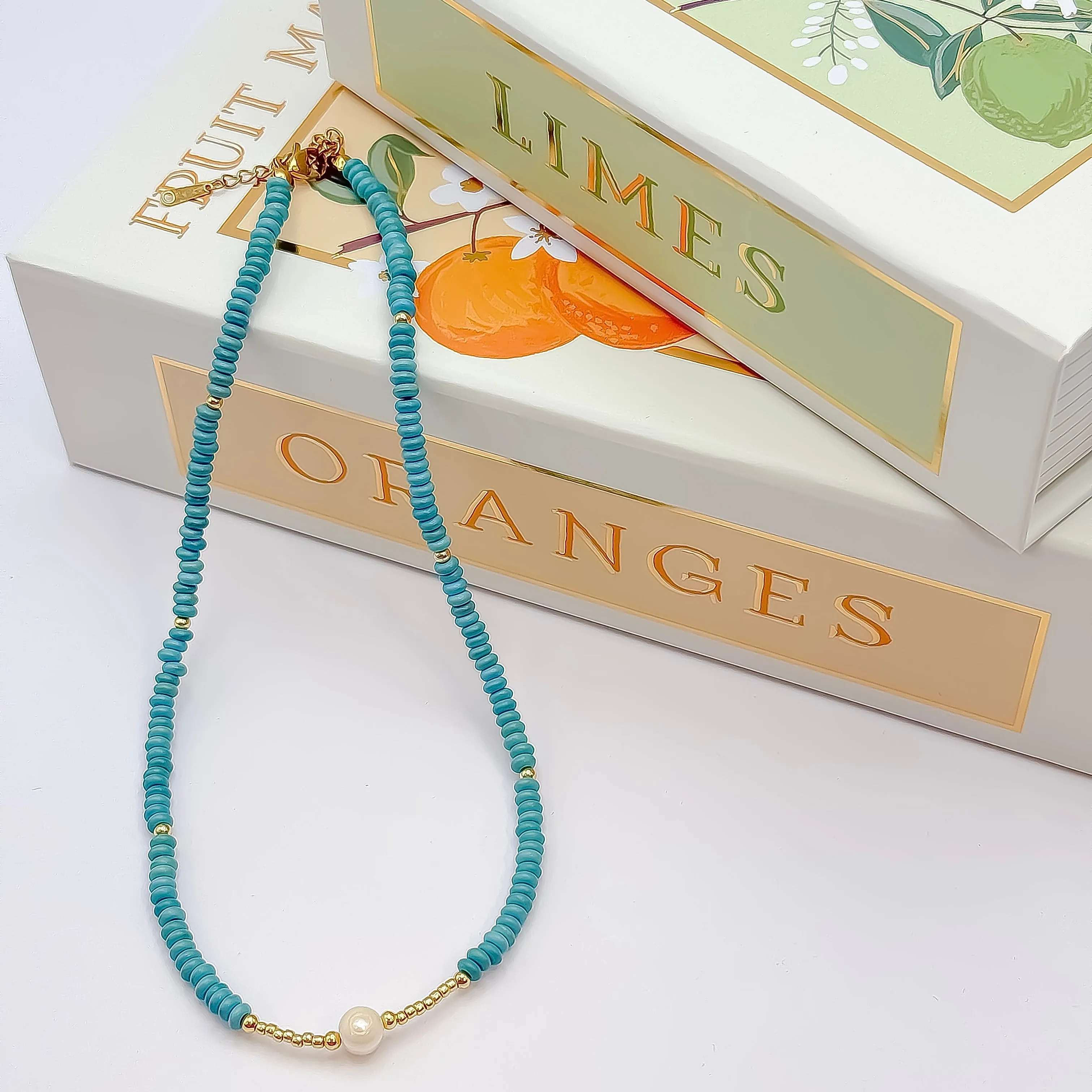 Aqua Marine Beads Necklace