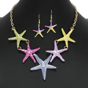 Aquatic Charm - Gold & Multi Necklace