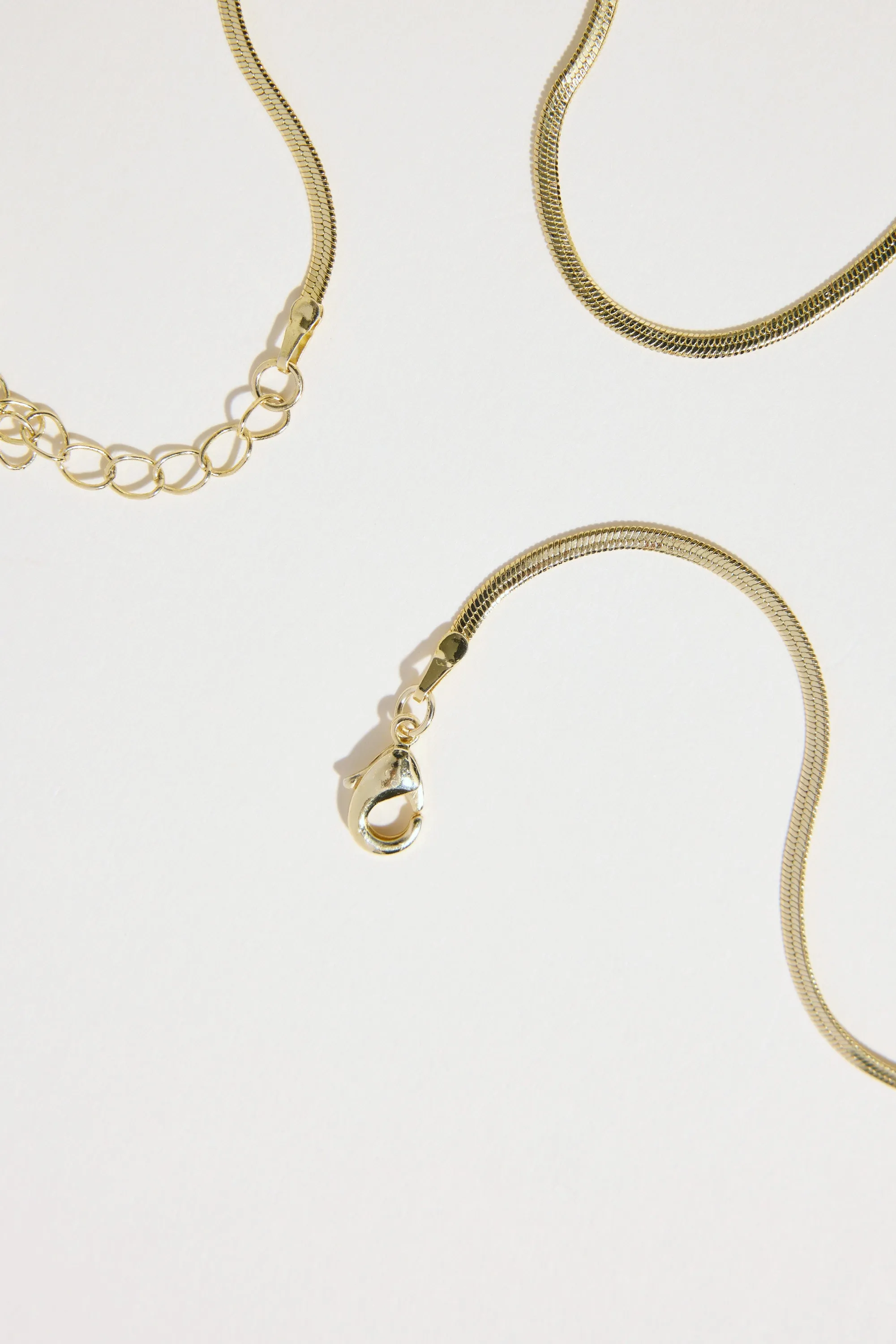 Atelier 19 Flat Snake Chain Necklace