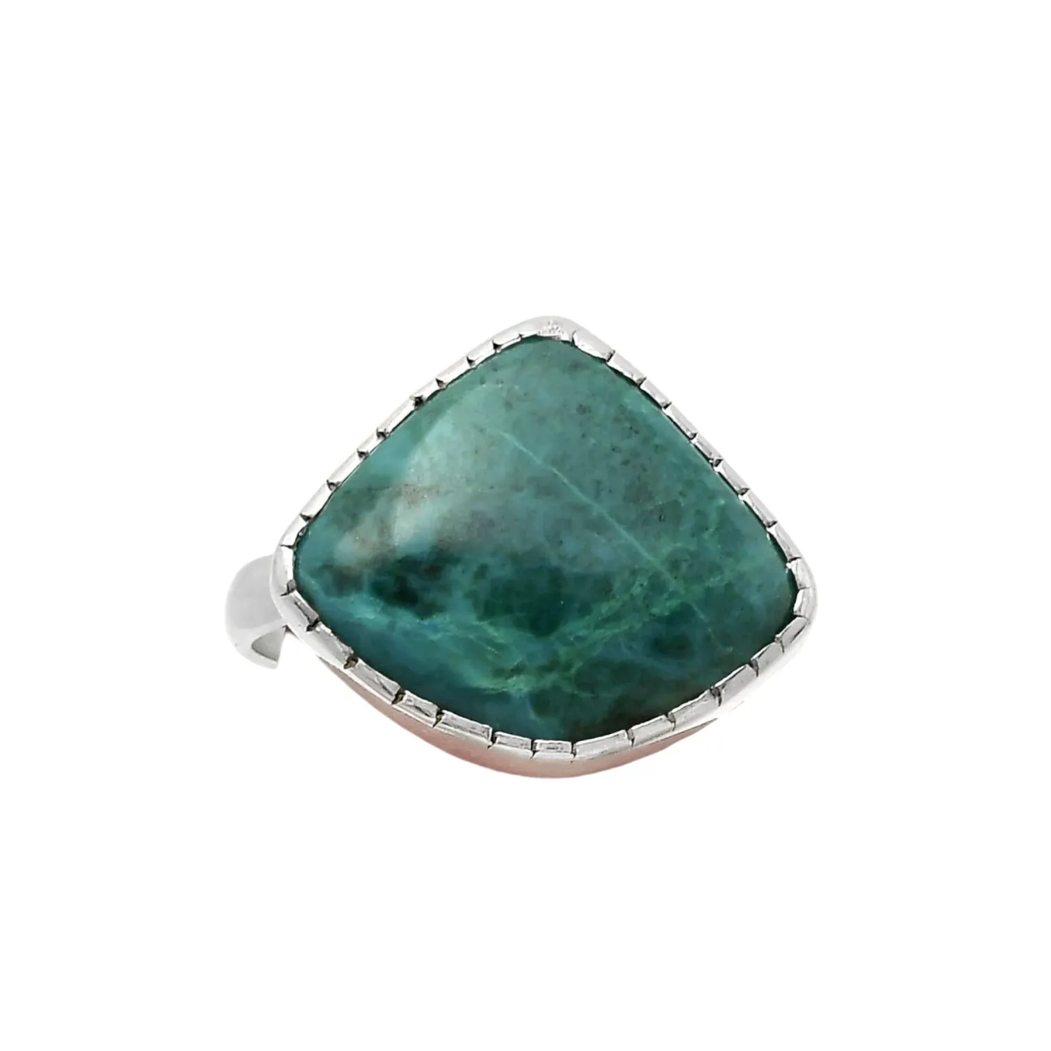 Azurite Chrysocolla Solid 925 Sterling Silver Ring 8
