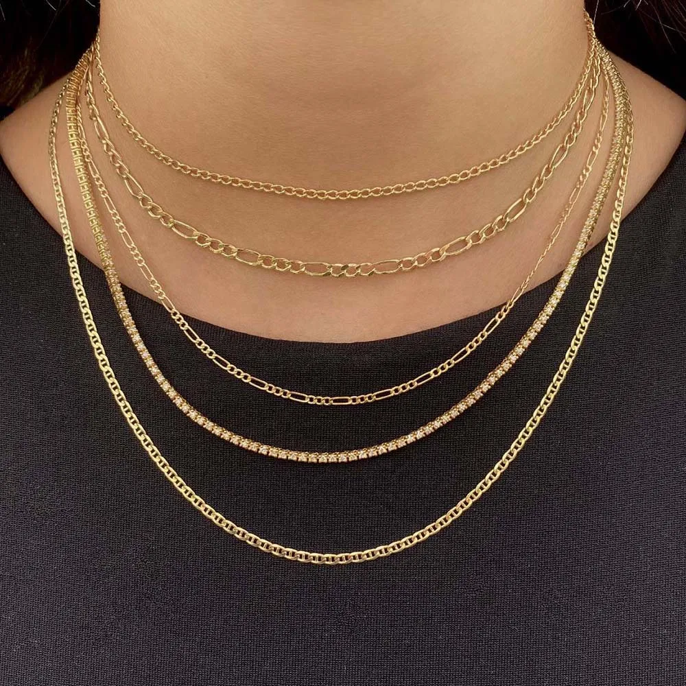 Baby Figaro Necklace 14K