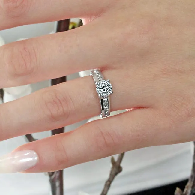 Barkev's Channel Set Princess Cut Diamond Engagement Ring