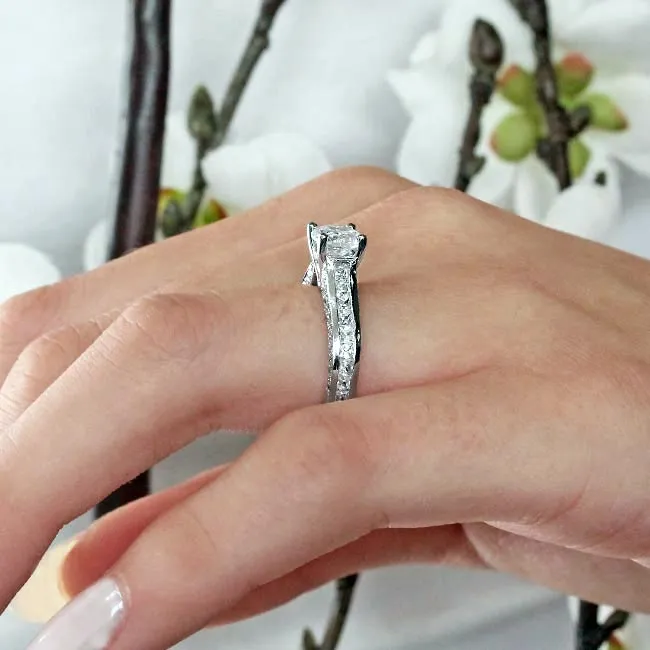 Barkev's Channel Set Princess Cut Diamond Engagement Ring