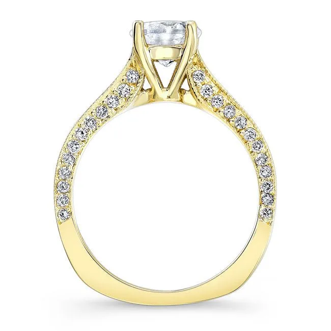 Barkev's Channel Set Princess Cut Diamond Engagement Ring