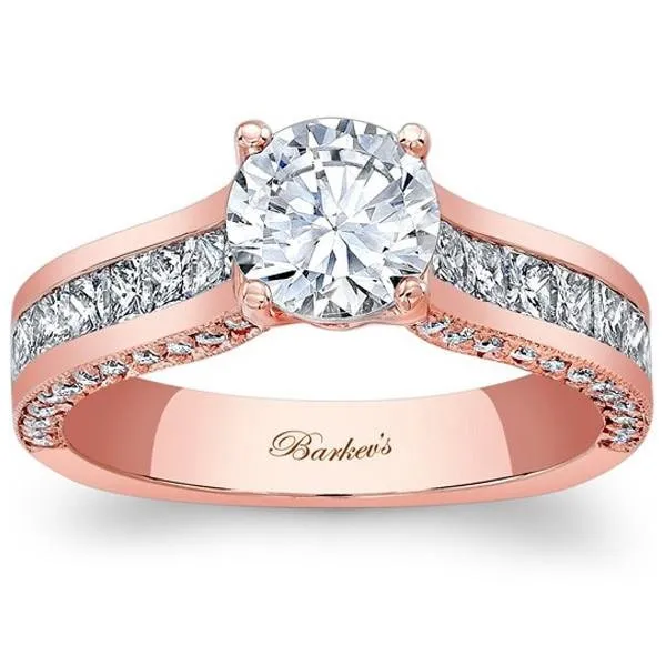 Barkev's Channel Set Princess Cut Diamond Engagement Ring