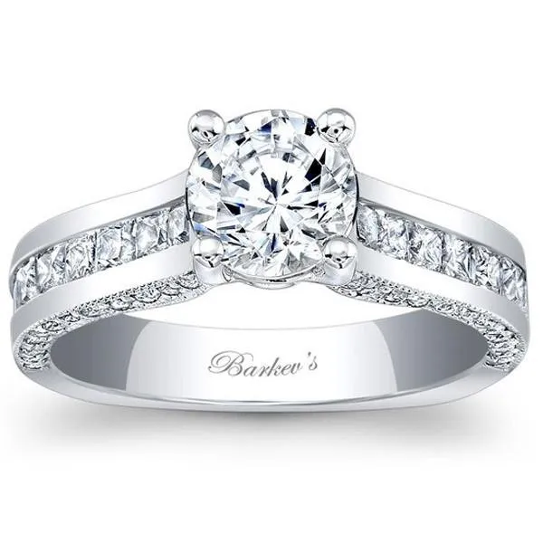 Barkev's Channel Set Princess Cut Diamond Engagement Ring