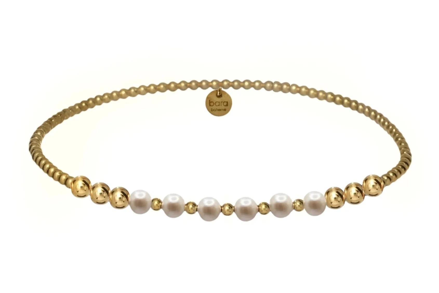 BERKLEY | Stretchy Anti-tarnish 14K Gold Filled and Pearls Stackable Bracelet