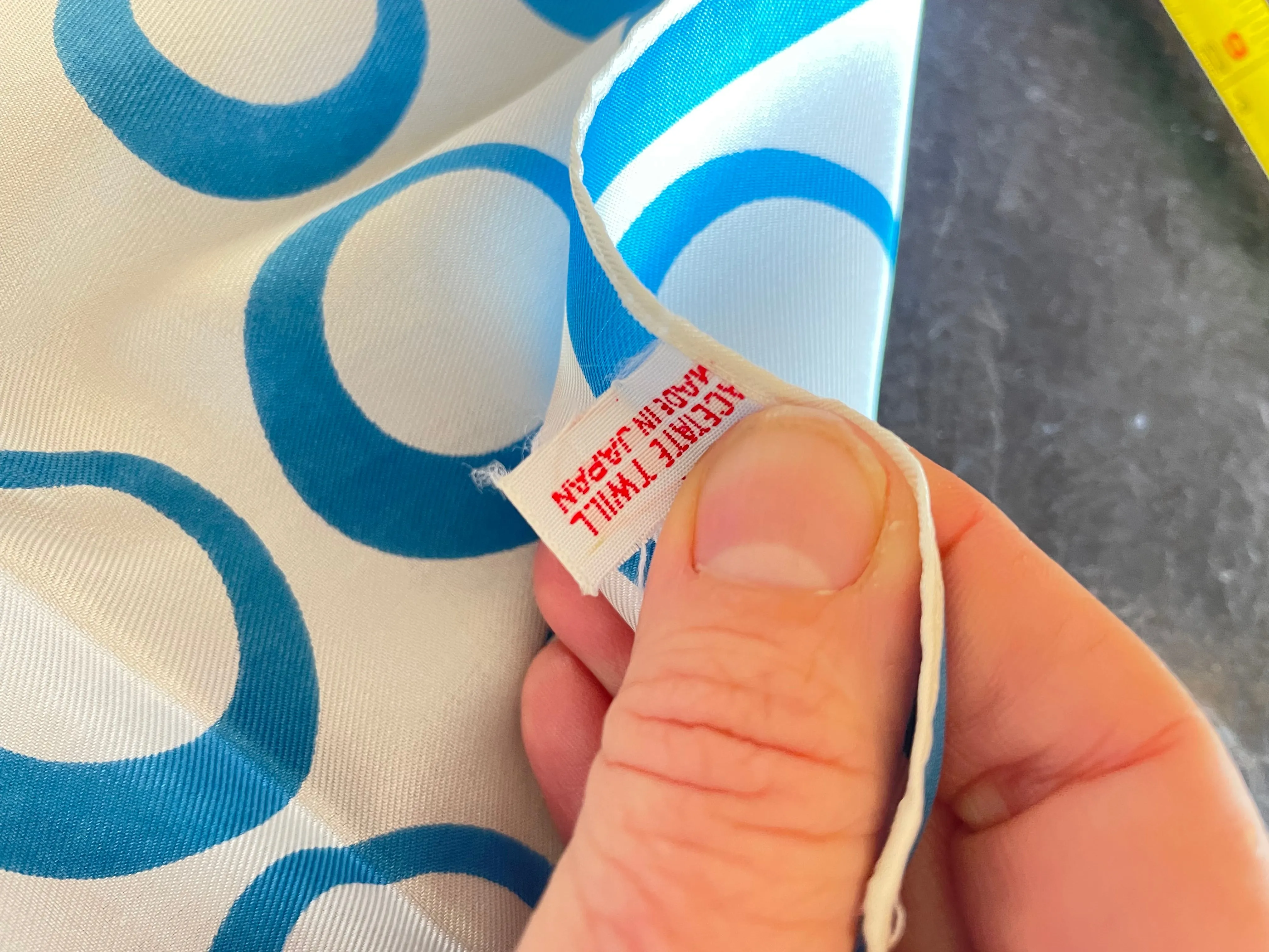 Blue and White Rings Square Scarf
