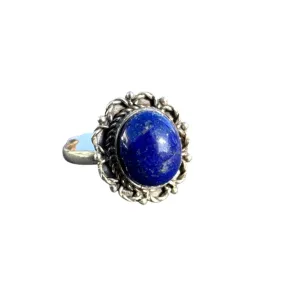 Blue Lapis Solid 925 Sterling Silver Ring 9.5