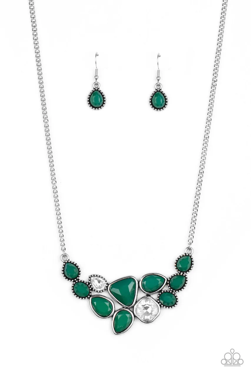 Breathtaking Brilliance Green Paparazzi Necklace
