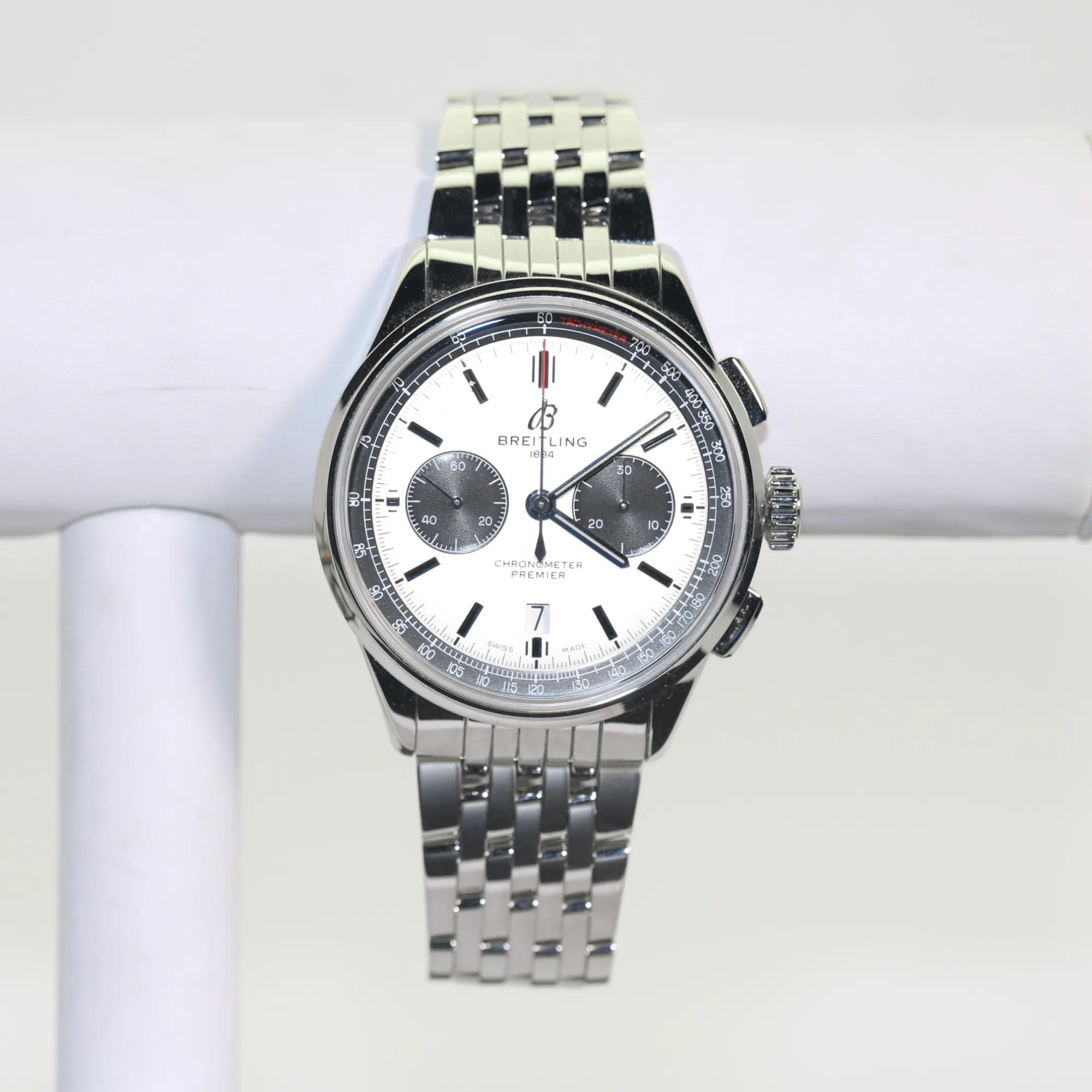 Breitling Premier B01 Chronometer Sterling Silver Wristwatch