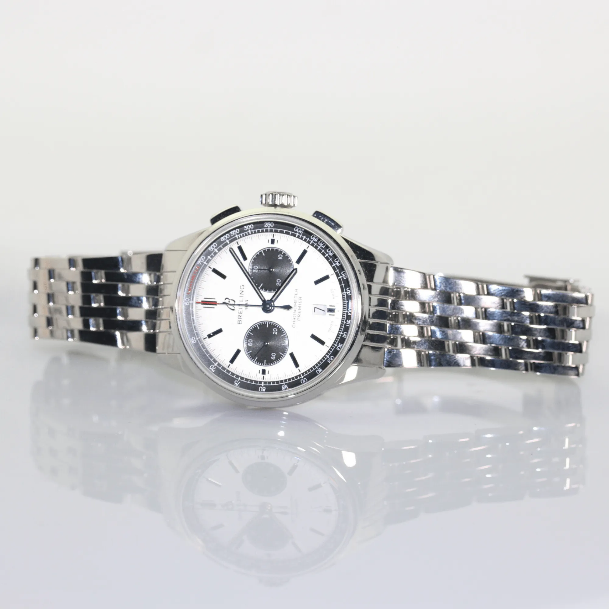 Breitling Premier B01 Chronometer Sterling Silver Wristwatch