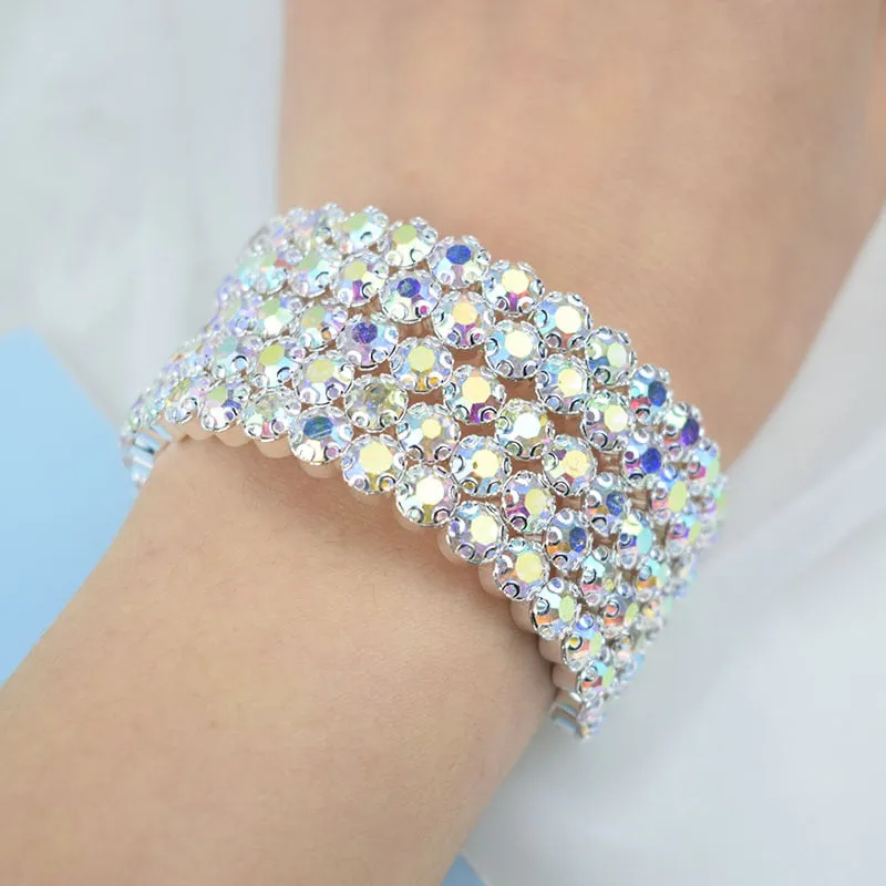 Bridal Full Gemstone Bracelet for Women Wedding Jewelry