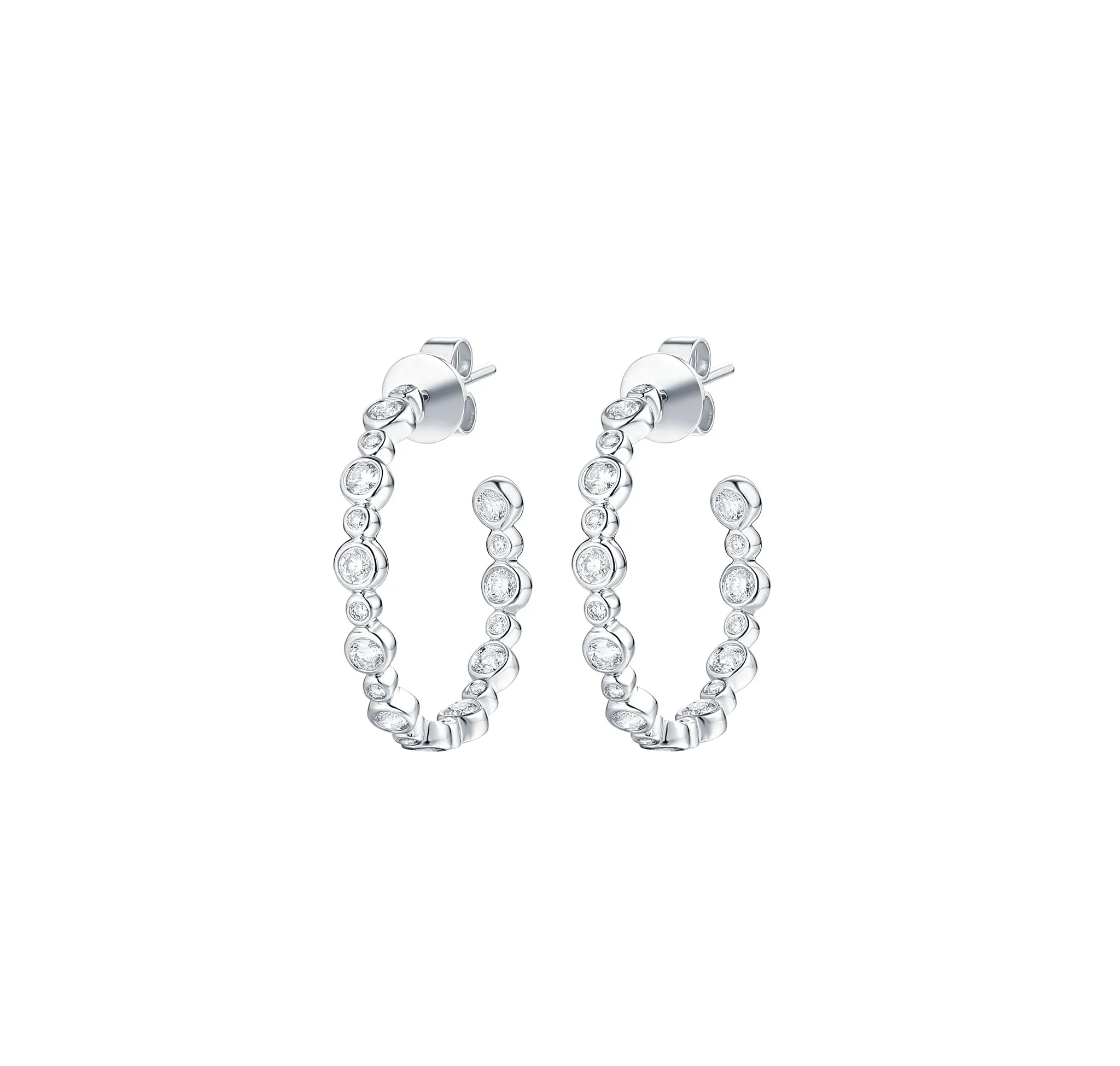Bubbly 0.81ct Lab Grown Diamonds Earrings <br> E-00377WHT
