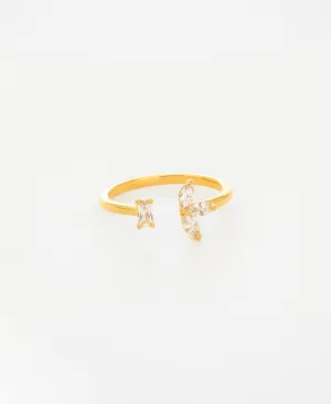 Camille CZ 14k Gold Open Ring