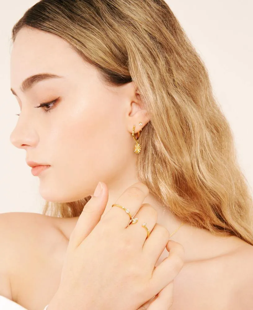 Camille CZ 14k Gold Open Ring