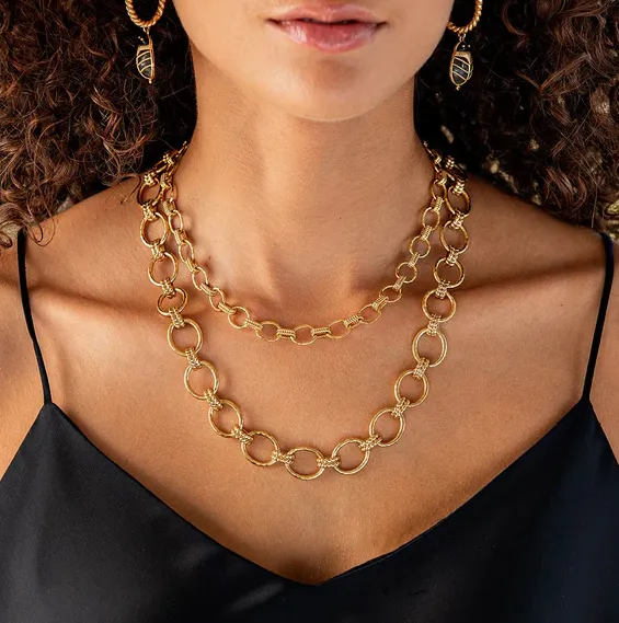 Capucine de Wulf Cleopatra Grande Link Necklace - Gold