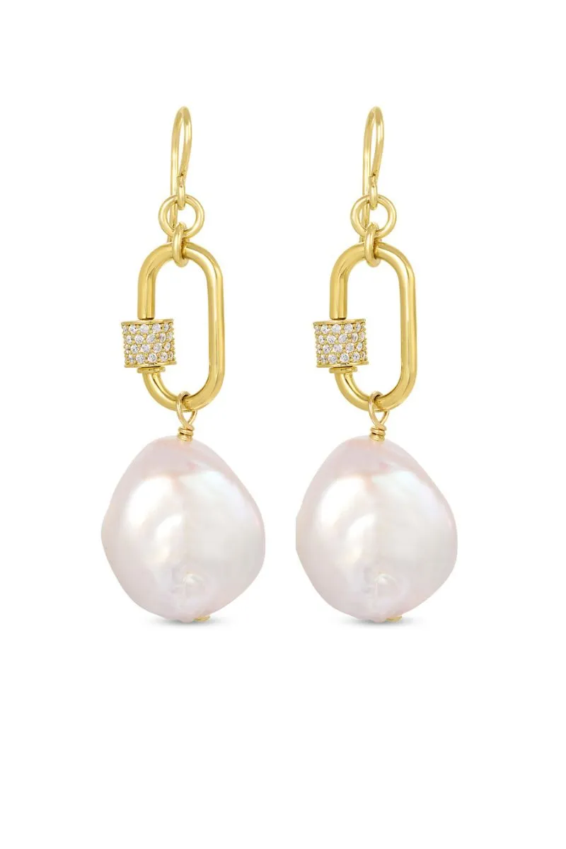Cara Baroque Pearl Earrings