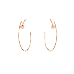 Cartier 18K Rose Gold Juste Un Clou Big Hoop Earrings