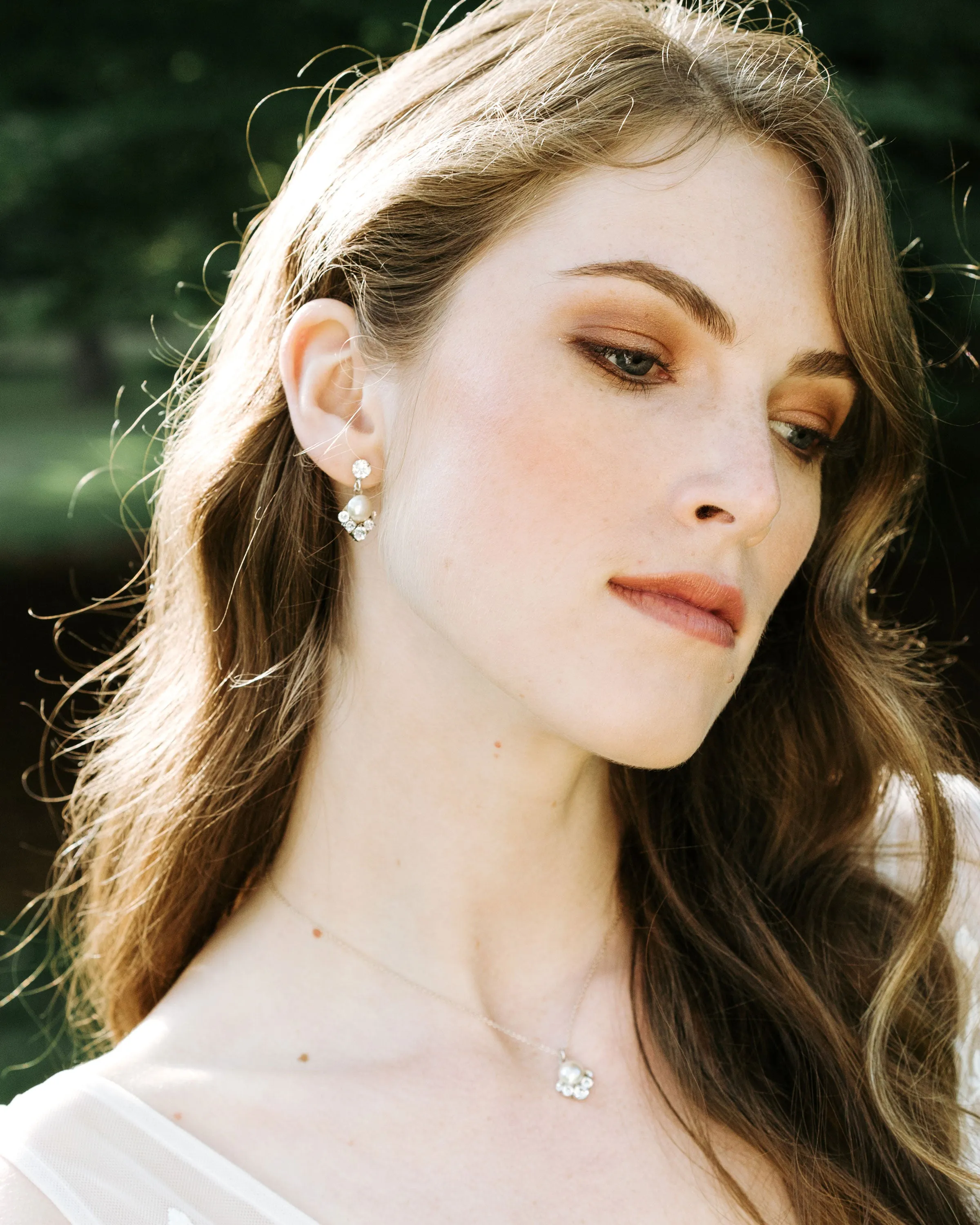 Celestial Pearl Drop Earring Jewelry Set